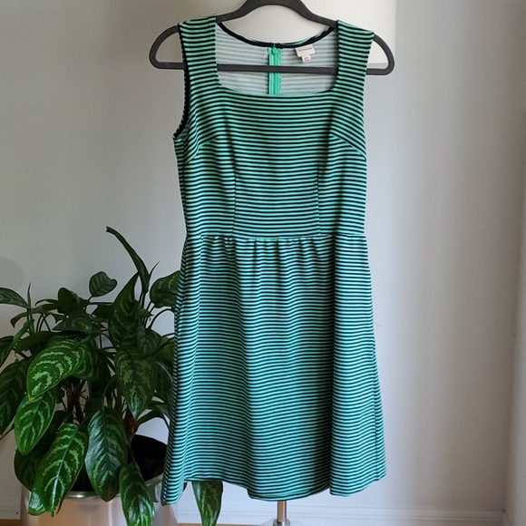 Merona Dresses & Skirts - 🏷Merona Striped dress blue and green